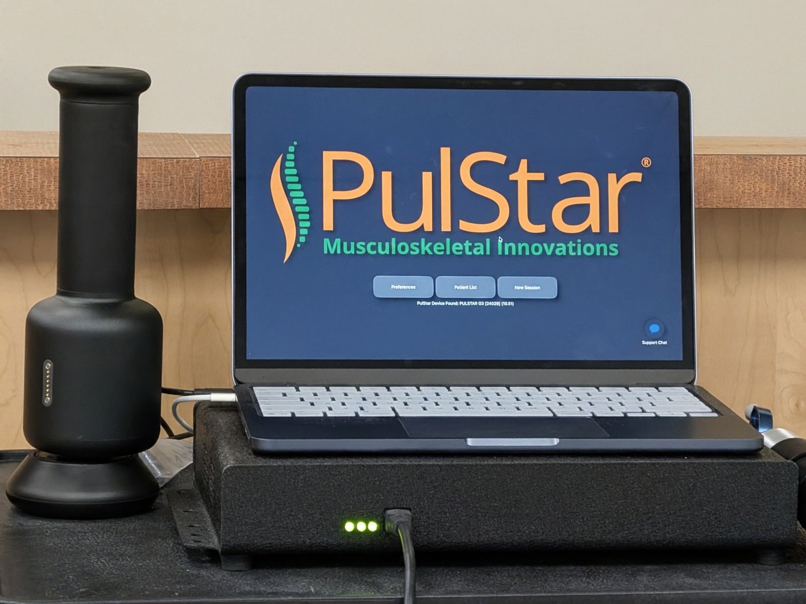 The PulStar instrument-adjusting unit used at Haverhill Family Chiropractic in Haverhill, MA
