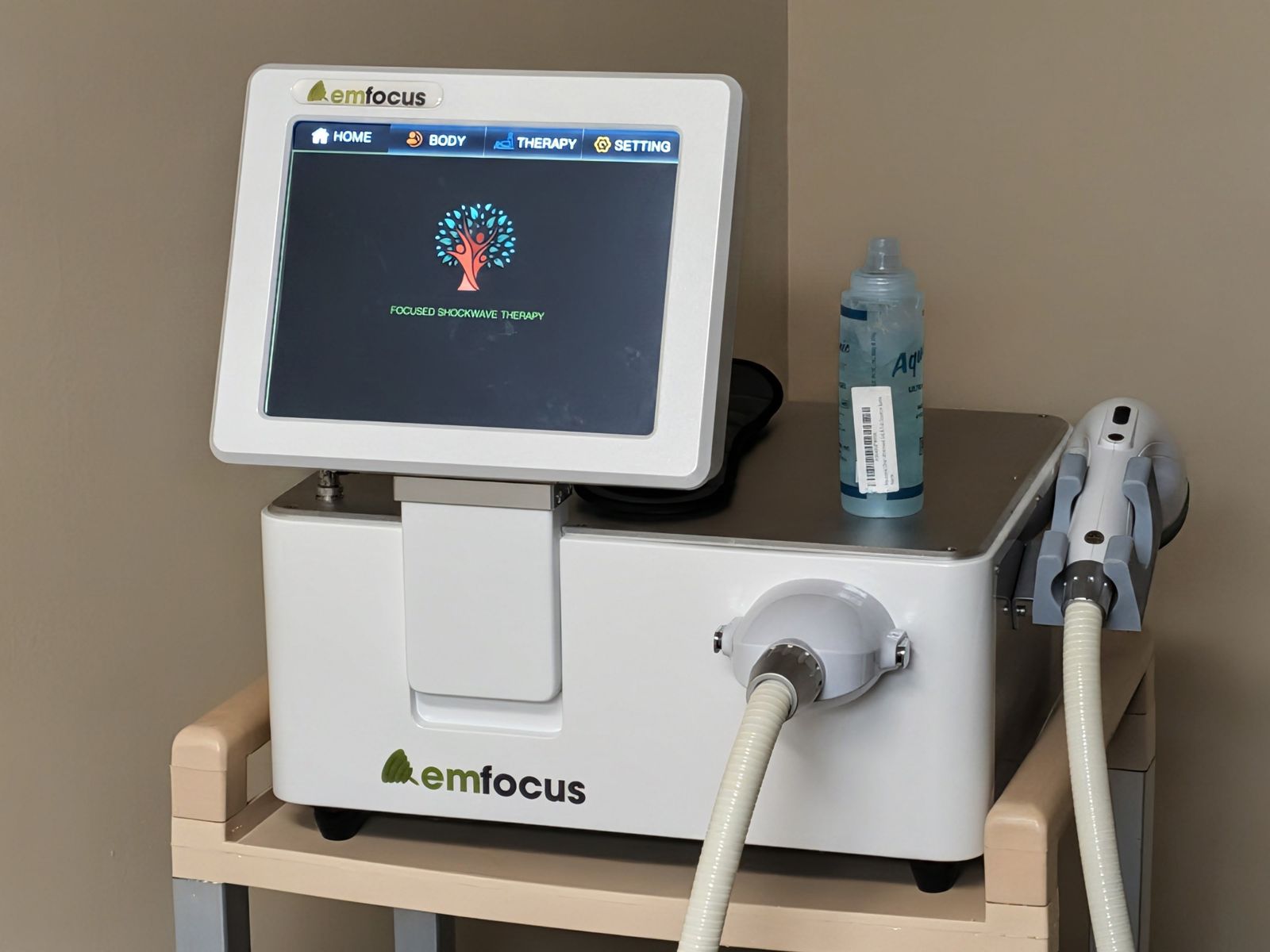 The focused shockwave therapy unit used at Haverhill Family Chiropractic in Haverhill, MA